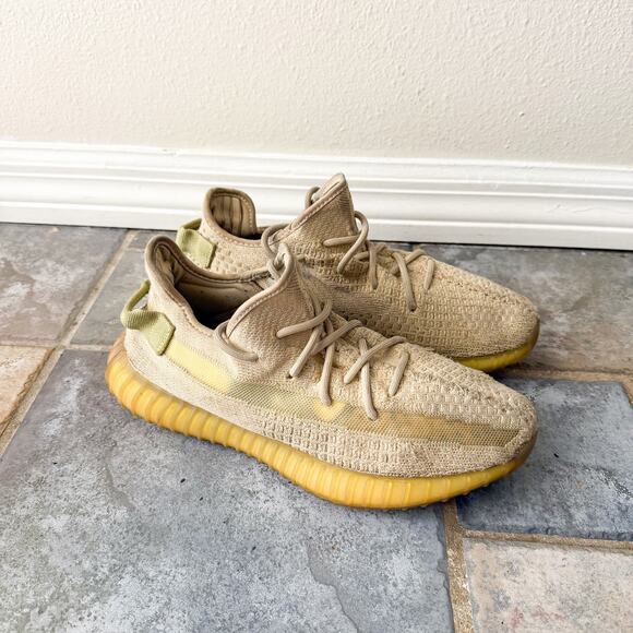 Adidas Yeezy Boost 350 V2 Flax Tan Sneakers Mens 9.5 main image 8